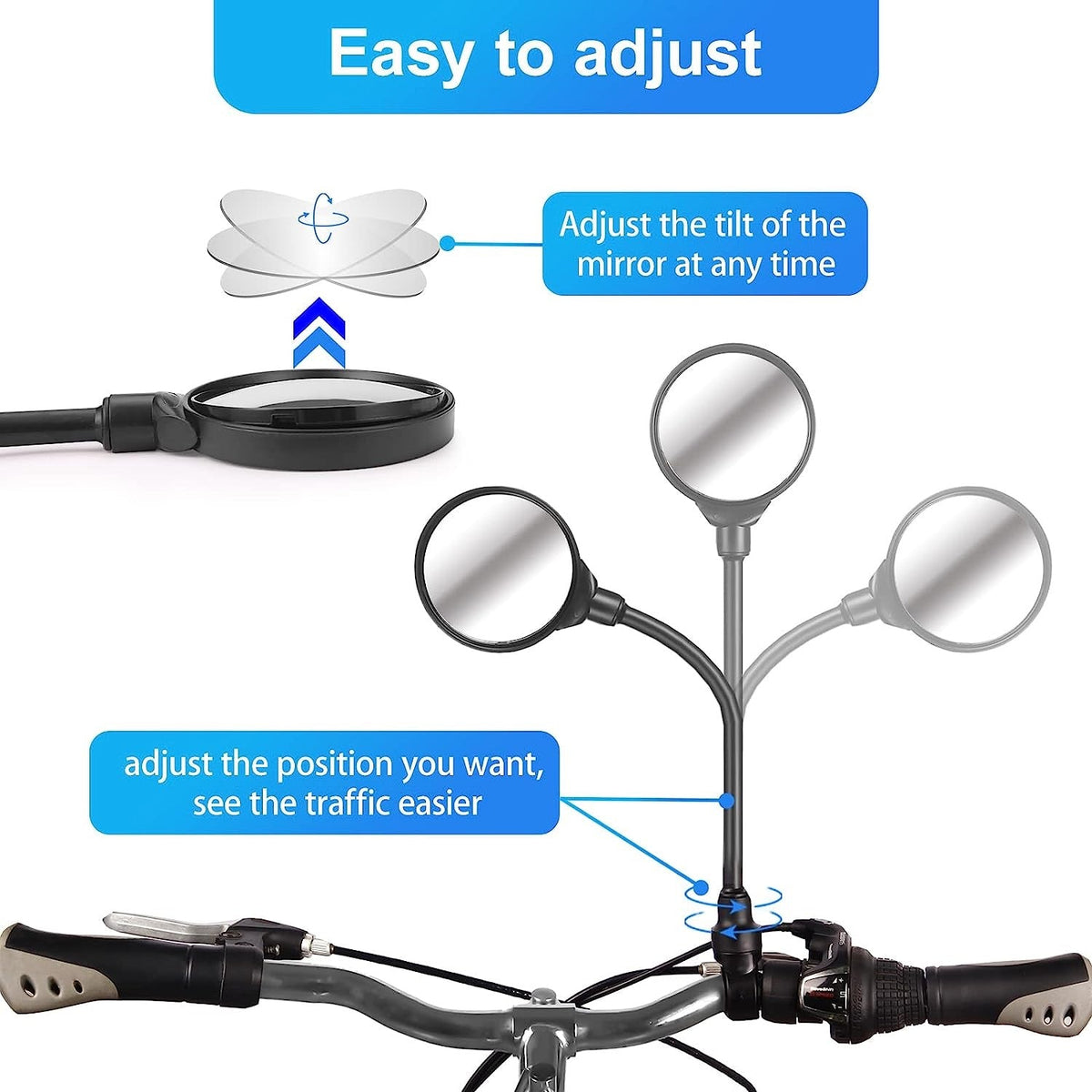 Rear View Side Mirrors for Segway Electric Kick Scooter Cycling