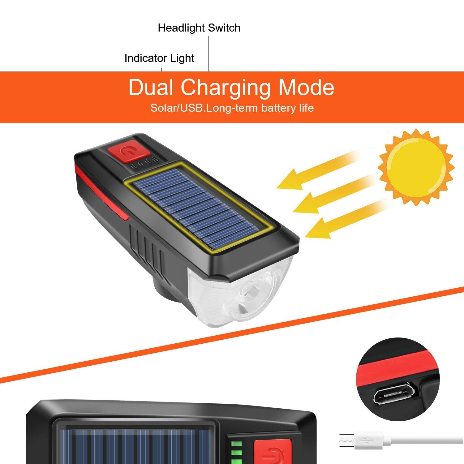 Cannondale Hybrid Bike Solar Headlight Lamp Cycling Kinetics