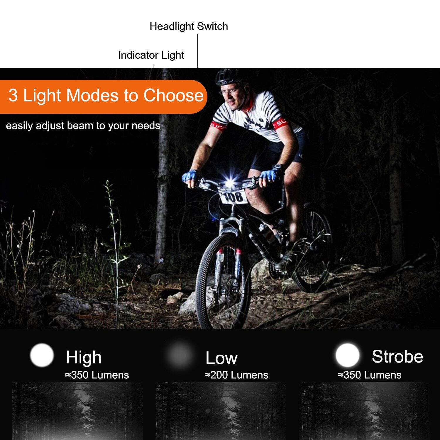 Giant Mountain Bike Solar Headlight Lamp – Cycling Kinetics