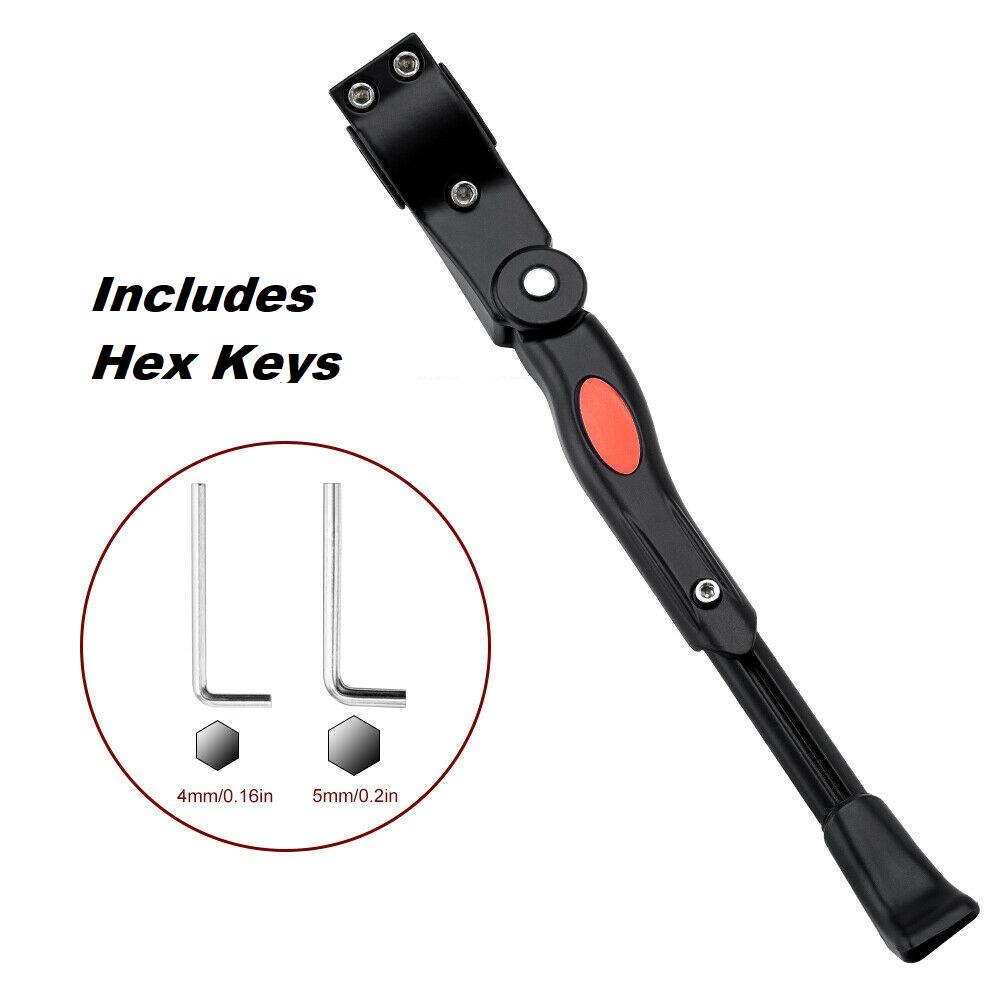 trek bicycle kickstand For Hybrid Bike slip sole and wide reinforced plastic foot prevents slipping and sinking in mud Suitable for E Trek Kids' Center Mount 247mm