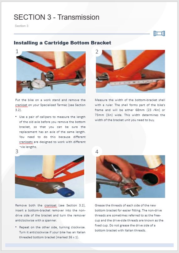 Trek Road Bike Repair & Service Manual – Choose Your Model – Cycling Kinetics